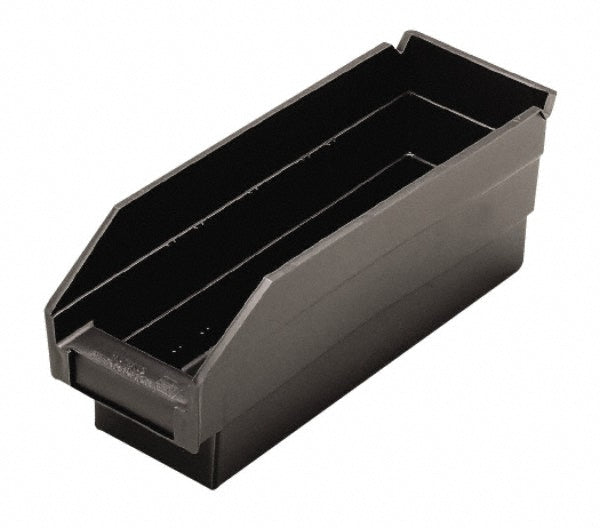 Quantum Storage QSB101CO Plastic Hopper Shelf Bin Black