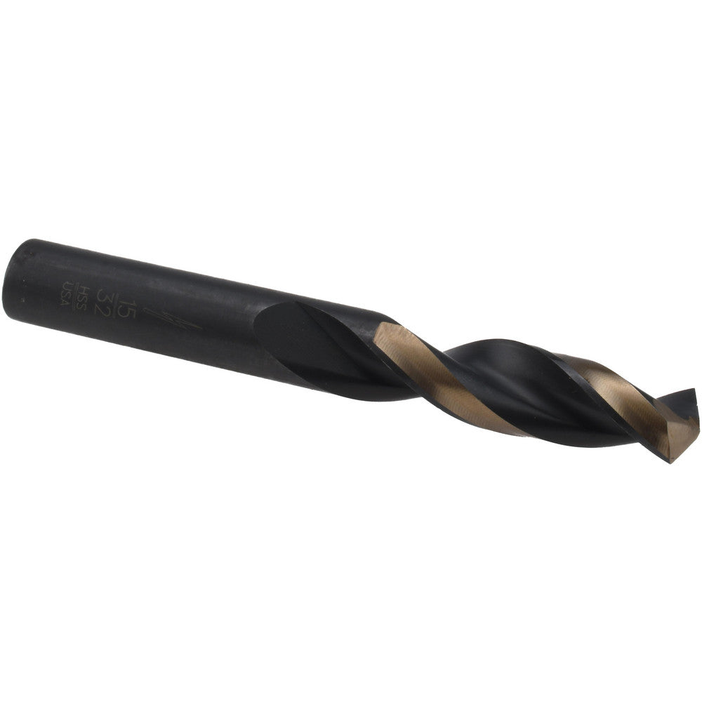 Triumph Twist Drill 060430 Screw Machine Length Drill Bit 15/32" (0.4688) Dia, 135 deg, HSS