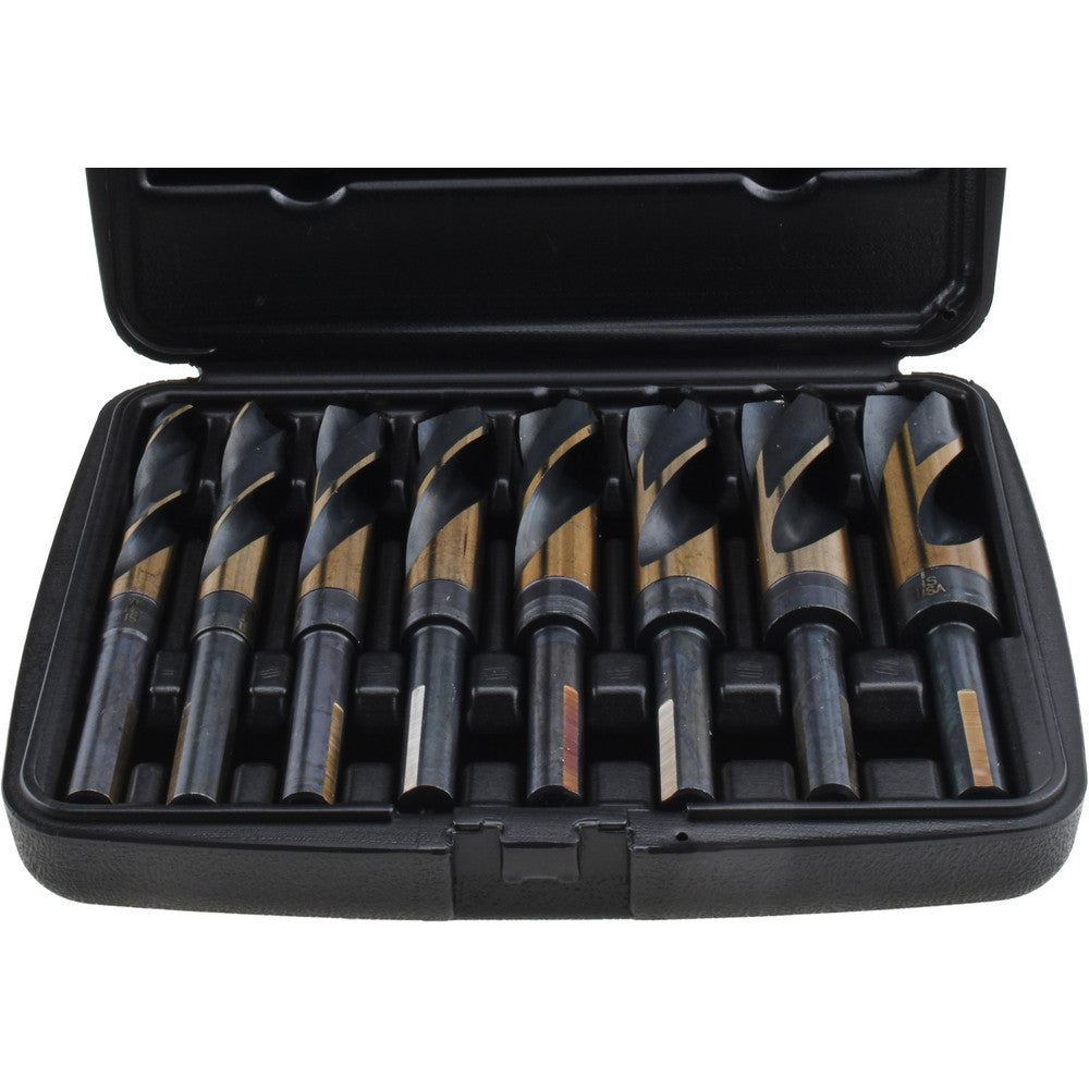 Triumph Twist Drill 090595 Drill Bit Set  Reduced Shank Drill Bits,  8.0 Pc,  1.0000" Drill Bit Size,  118 deg, High-Speed Steel