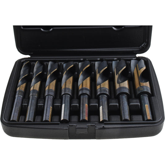 Triumph Twist Drill 090595 Drill Bit Set  Reduced Shank Drill Bits,  8.0 Pc,  1.0000" Drill Bit Size,  118 deg, High-Speed Steel