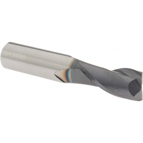 OSG 402-750011 Square End Mill 3/4'' Dia, 1-1/2'' LOC, 3/4'' Shank Dia, 4'' OAL, 2 Flutes, Solid Carbide