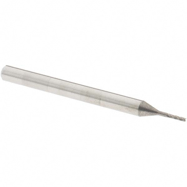 OSG 404-0312 Square End Mill 1/32'' Dia, 1/8'' LOC, 1/8'' Shank Dia, 1-1/2'' OAL, 4 Flutes, Solid Carbide