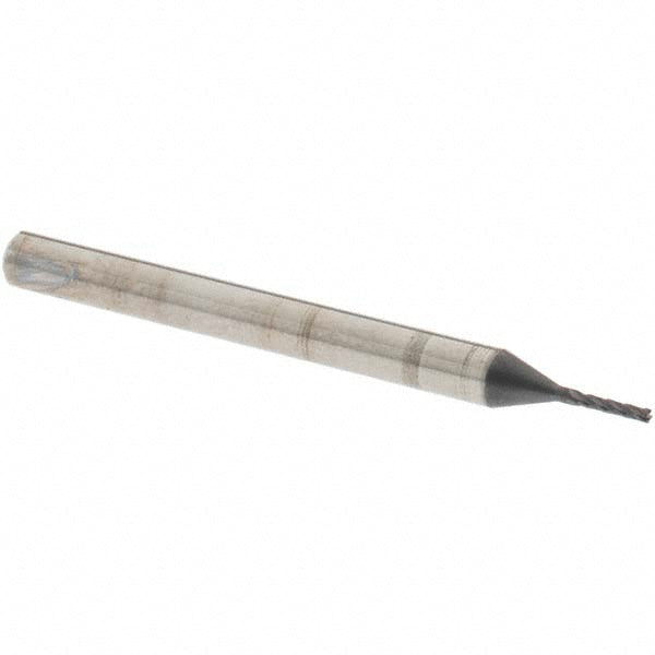 OSG 404-031211 Square End Mill 1/32'' Dia, 1/8'' LOC, 1/8'' Shank Dia, 1-1/2'' OAL, 4 Flutes, Solid Carbide
