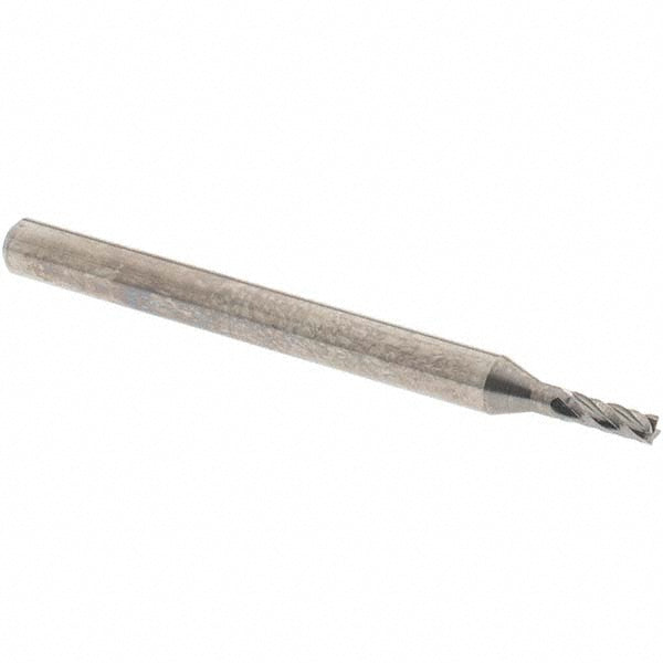 OSG 404-0625 Square End Mill 1/16'' Dia, 3/16'' LOC, 1/8'' Shank Dia, 1-1/2'' OAL, 4 Flutes, Solid Carbide