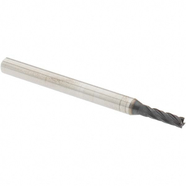 OSG 404-078111 Square End Mill 5/64'' Dia, 1/4'' LOC, 1/8'' Shank Dia, 1-1/2'' OAL, 4 Flutes, Solid Carbide