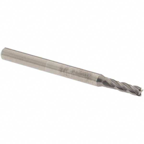 OSG 404-0938 Square End Mill 3/32'' Dia, 5/16'' LOC, 1/8'' Shank Dia, 1-1/2'' OAL, 4 Flutes, Solid Carbide