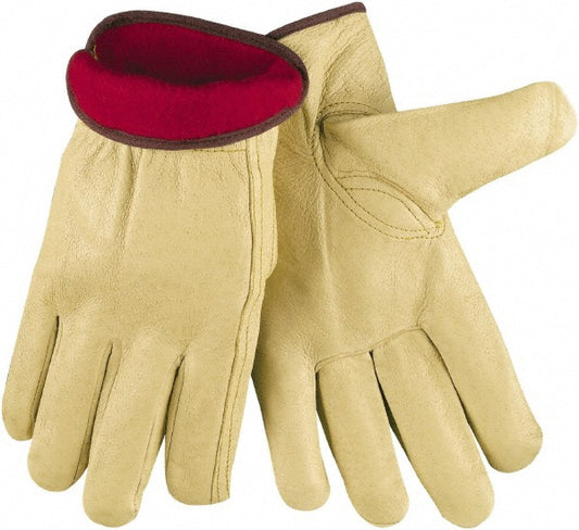 MCR Safety 3450XL Lined Drivers Gloves Size X-Large, Leather, Beige