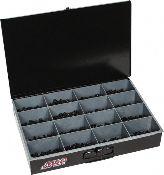 Value Collection NFC-KIT205 1,100 Piece Alloy Steel Button Head & Socket Head Cap Screw Assortment