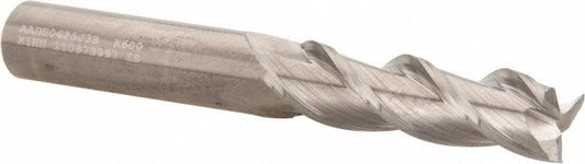 Kennametal 3658843 Square End Mill 5/8'' Dia, 2-1/4'' LOC, 5/8'' Shank Dia, 5'' OAL, 3 Flutes, Solid Carbide