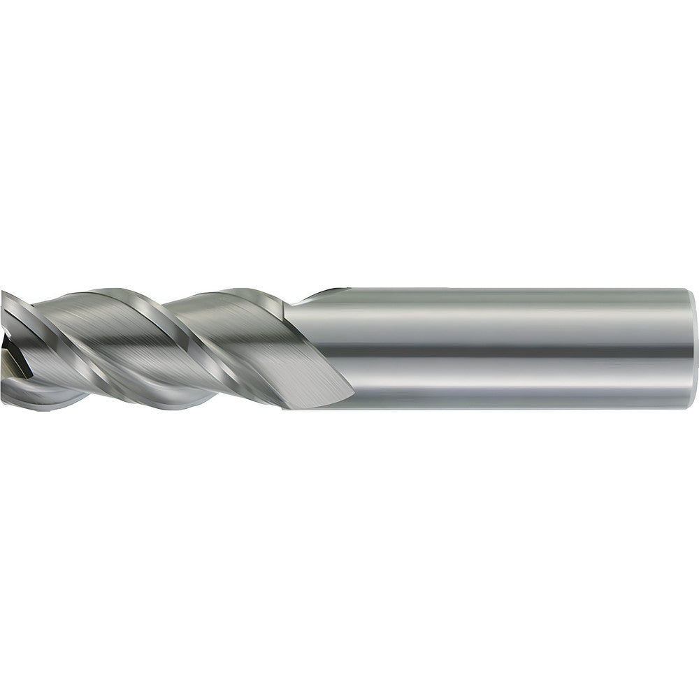 Kennametal 3658834 Corner Radius End Mill 1/2" Dia, 1-1/4" LOC, 0.06" Radius, 3 Flutes, Solid Carbide