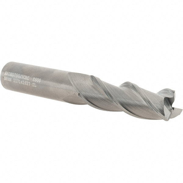 Kennametal 3658851 Corner Radius End Mill 3/4" Dia, 2-1/4" LOC, 0.06" Radius, 3 Flutes, Solid Carbide