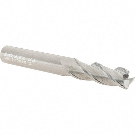 Kennametal 5052002 Corner Radius End Mill 1/2" Dia, 1-1/2" LOC, 0.06" Radius, 3 Flutes, Solid Carbide