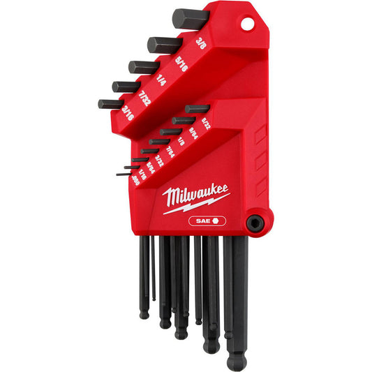 Milwaukee Tool 48-22-2185 Hex Key Sets Tool Type Hex Keys  Handle Type Straight  Hex Size Range (Inch) 0.050 - 3/8  Container Type Clamshell  Material Steel  Overall Length (Decimal Inch) 7.3200
