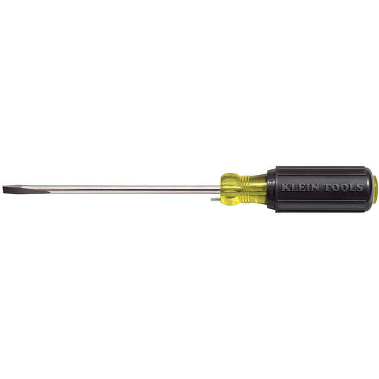 Klein Tools 605-6B Slotted Screwdriver 1/4" Width, 10-11/32" OAL, 6" Blade Length