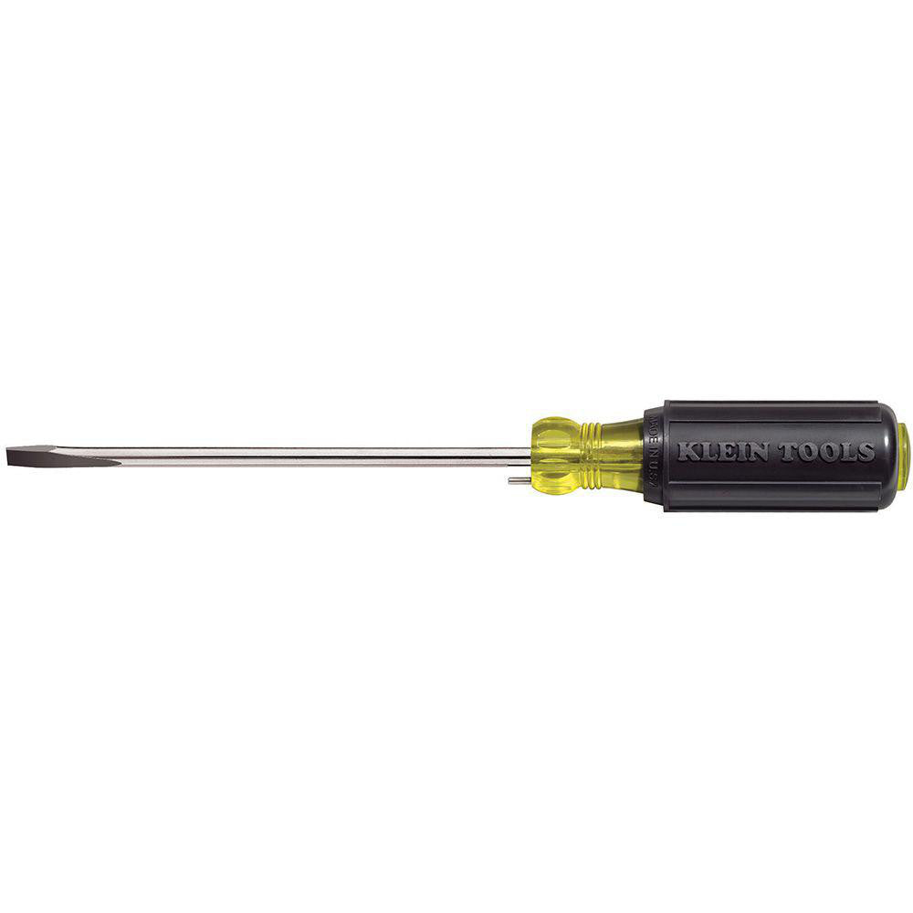 Klein Tools 605-4B Slotted Screwdriver 1/4" Width, 8-11/32" OAL, 4" Blade Length