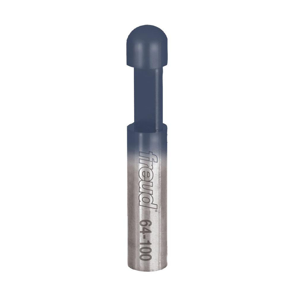 Freud 64-100 1/4" Dia, 3/8" LOC, 1 Flute Solid Carbide Edge Profile Flush Trim Router Bit