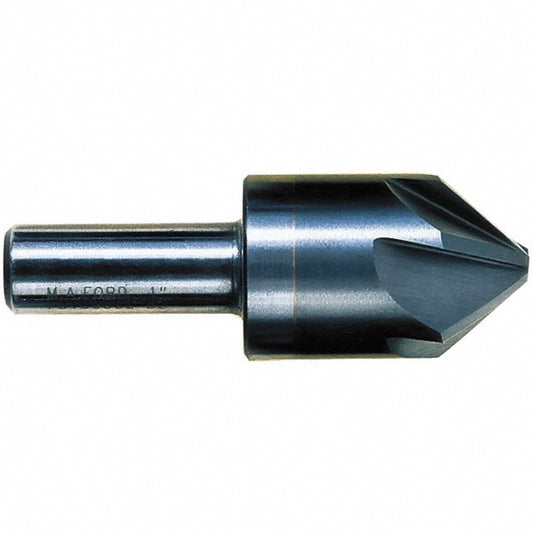 M.A. Ford 78050002A Countersink 1/2" Head Dia, 82.00 deg Included Angle, 6 Flute, Solid Carbide, Right Hand Cut
