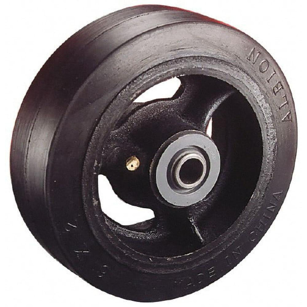 Albion MR0510112 Caster Wheel Solid Rubber, 5" Dia, 1-1/2" Wide, 1/2" Axle
