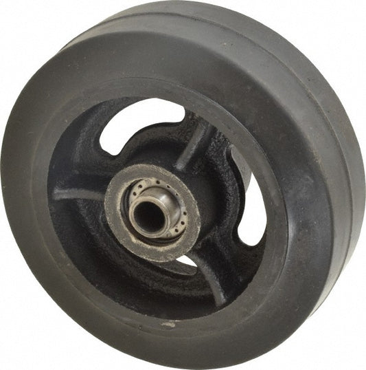 Albion MR0620112 Caster Wheel Solid Rubber, 6" Dia, 2" Wide, 1/2" Axle