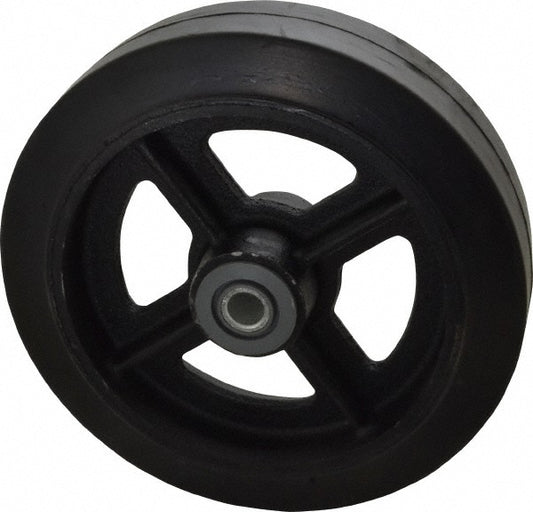 Albion MR0820112 Caster Wheel Solid Rubber, 8" Dia, 2" Wide, 3/4" Axle