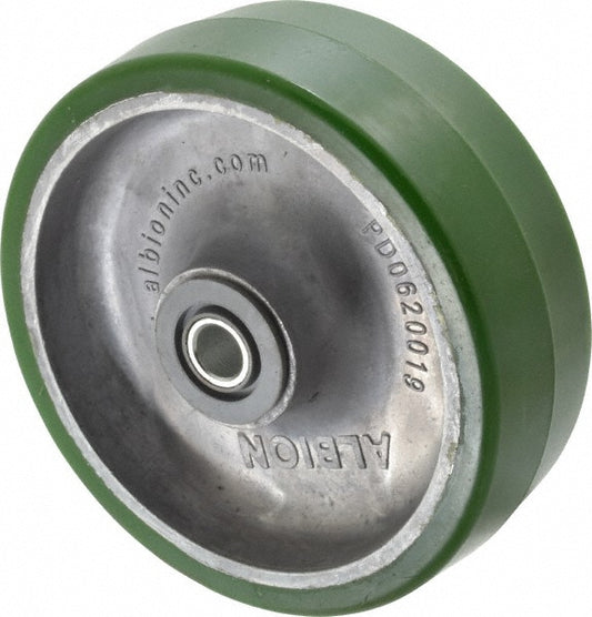 Albion PD0620112 Caster Wheel Polyurethane, 6" Dia, 2" Wide, 1/2" Axle