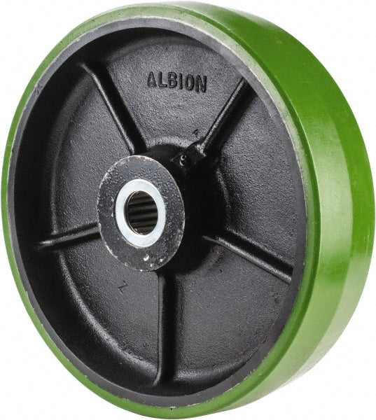 Albion PY1250120 Caster Wheel Polyurethane, 12" Dia, 3" Wide, 1-1/4" Axle