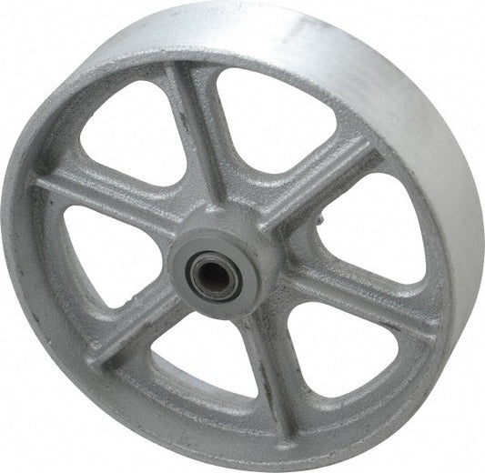 Albion CA0820112 Caster Wheel Cast Iron, 8" Dia, 2" Wide, 1/2" Axle
