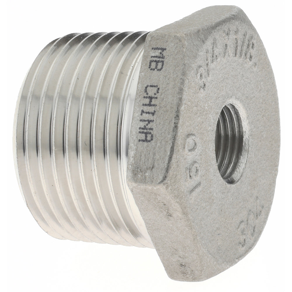 Merit Brass K414-1202 Pipe Bushing 3/4 x 1/8", 304 Stainless Steel
