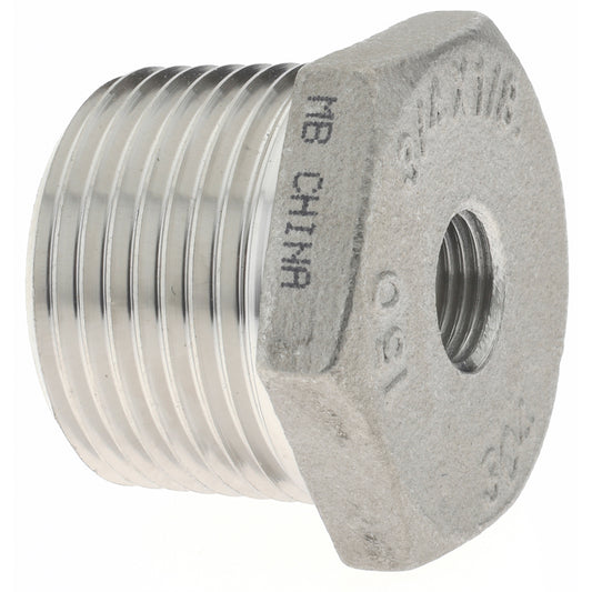 Merit Brass K414-1202 Pipe Bushing 3/4 x 1/8", 304 Stainless Steel