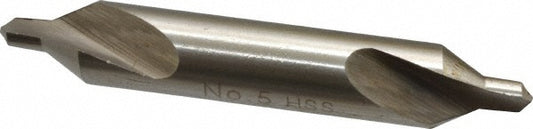 Value Collection 156400005000000 Combo Drill & Countersink #5, 7/16" Body Dia, High Speed Steel