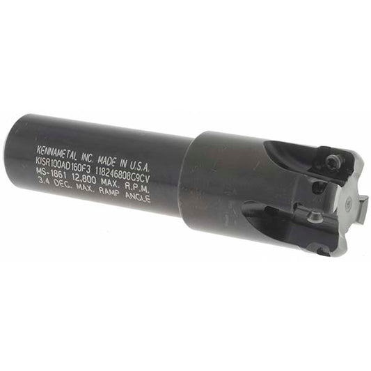 Kennametal 2383974 1" Cut Diam, 0.357" Max Depth, 3/4" Shank Diam, Weldon Shank, 121.41mm OAL, Indexable Square-Shoulder End Mill
