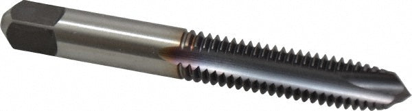 Kennametal 1779105 Spiral Point Tap 3/8-16 UNC, 3 Flutes, Plug Chamfer, 3B Class of Fit, HSS, TiCN Coated
