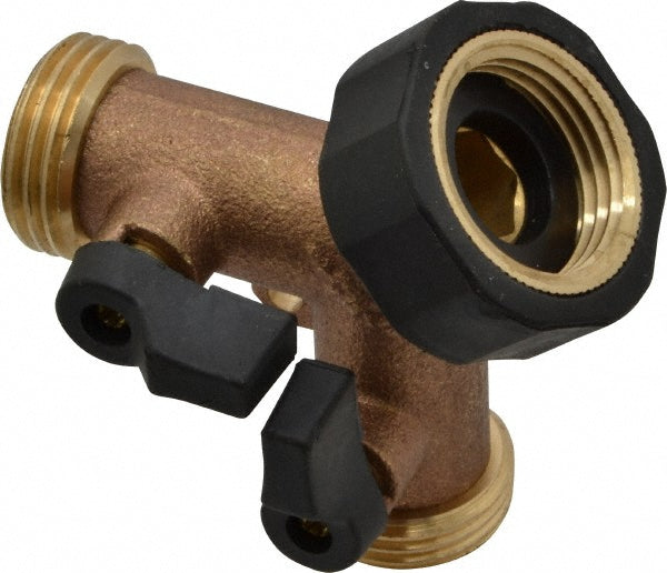 Midwest Control GHC2 Garden Hose Coupler 0.75" Hose, Female Swivel Nut to Male Hose, GHT, Brass