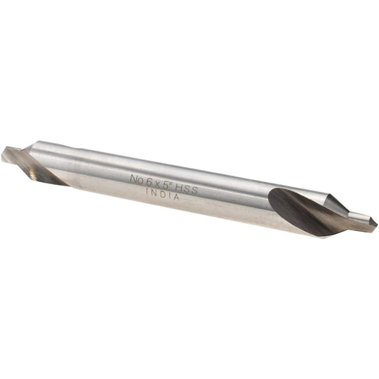 Value Collection 156400006000005 Combo Drill & Countersink #6, 1/2" Body Dia, High Speed Steel