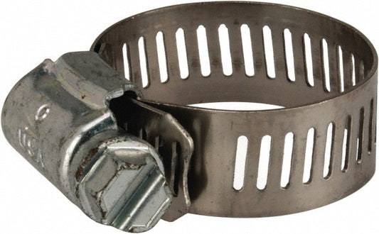 Parker 97HC-12 Worm Gear Clamp 1/2 to 1-1/4" Dia, Stainless Steel Band