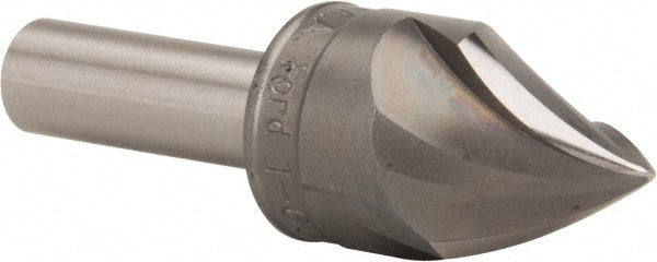 M.A. Ford 92100001 Countersink 1" Head Dia, 60.00 deg Included Angle, 3 Flute, High-Speed Steel, Right Hand Cut