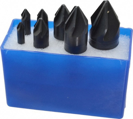 M.A. Ford 79000001 Countersink Set 7 Pc, 1/4 to 1" Head Dia, 6 Flute, 60 &deg Included Angle