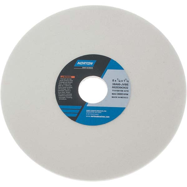 Norton 66253043432 Surface Grinding Wheel 8" Dia, 1/4" Thick, 1-1/4" Hole, 60 Grit, J Hardness