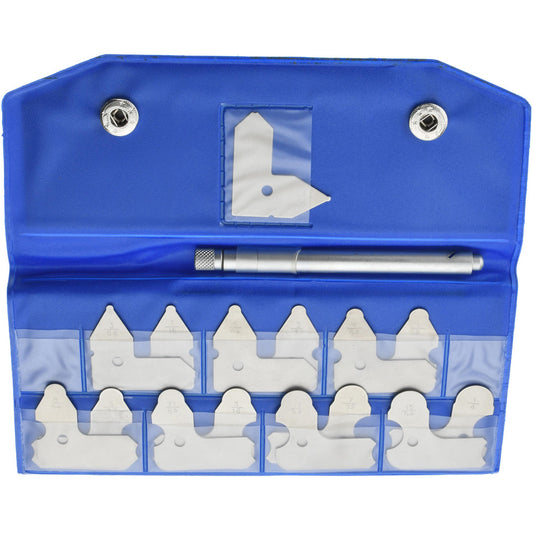 Value Collection 615-4015 Radius Gage Set Steel, 1/32 to 1/4" Radius, 15 pc