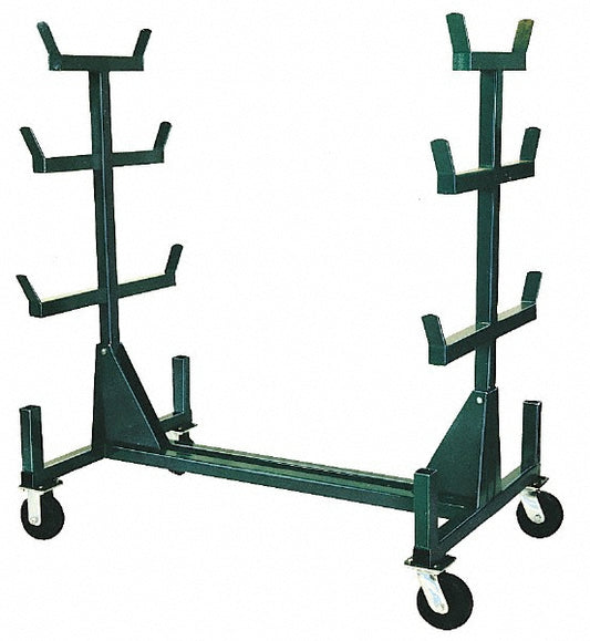 Greenlee 668 Pipe Rack Utility Cart 58-1/2" Long, 34" Wide, Steel, 1000 lb Capacity