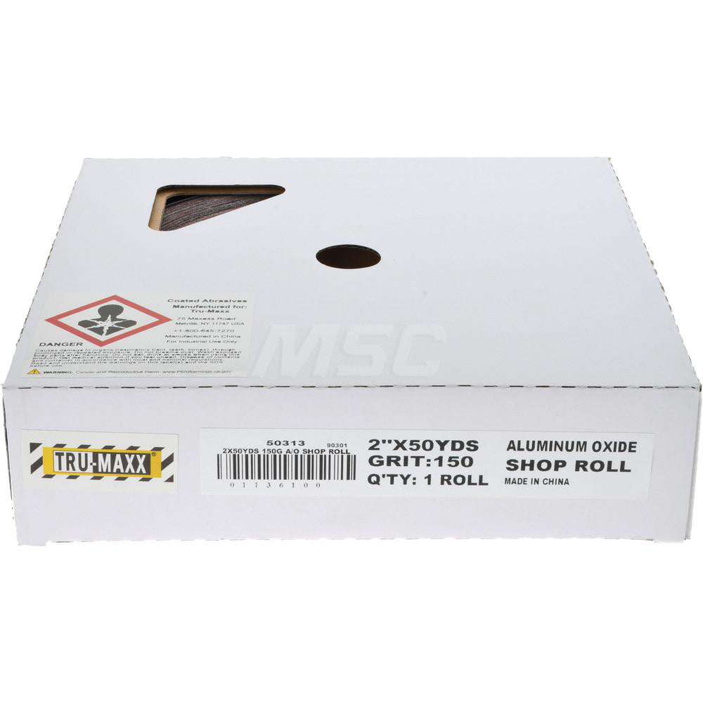 Tru-Maxx 50313 2" x 50 Yd 150 Grit Aluminum Oxide Shop Roll