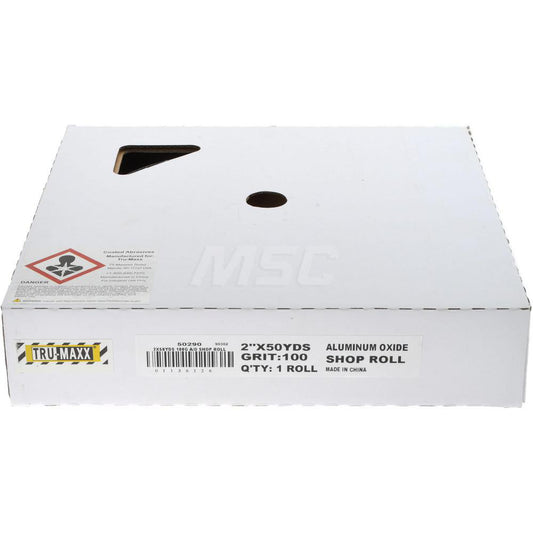 Tru-Maxx 50290 2" x 50 Yd 100 Grit Aluminum Oxide Shop Roll