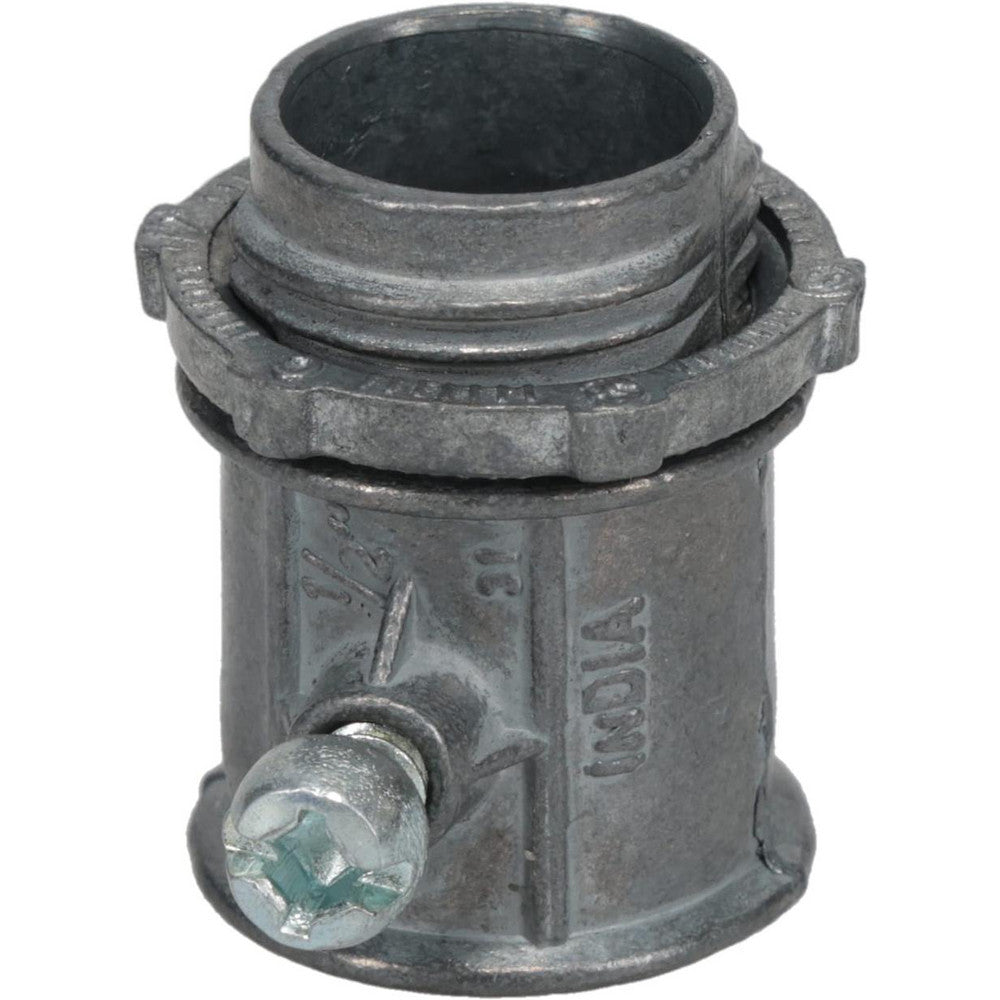 Thomas & Betts TC221SC Conduit Connector For EMT, Die Cast Zinc, 1/2" Trade Size