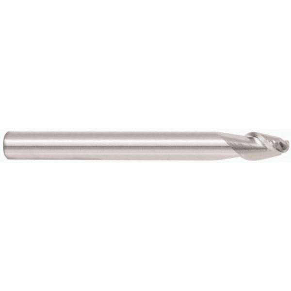 Accupro 313584 Ball End Mill 1/4" Dia, 3/8" LOC, 2 Flute, Solid Carbide
