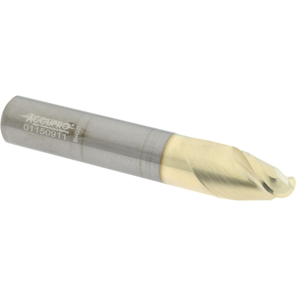 Accupro 313662 Ball End Mill 1/2" Dia, 5/8" LOC, 2 Flute, Solid Carbide