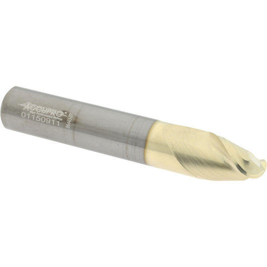 Accupro 313662 Ball End Mill 1/2" Dia, 5/8" LOC, 2 Flute, Solid Carbide