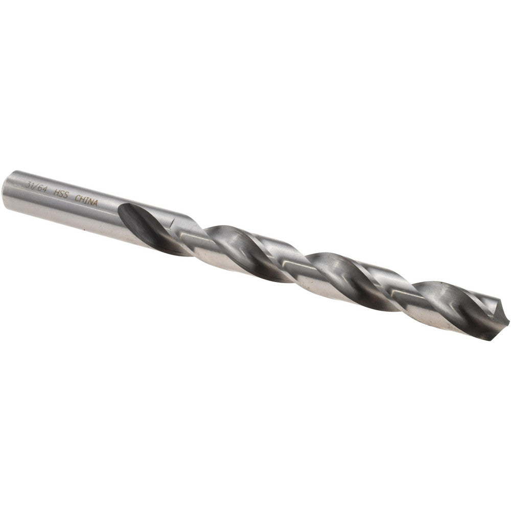 Value Collection 01165315 Jobber Drill 31/64" Dia, 118 deg Point, High Speed Steel
