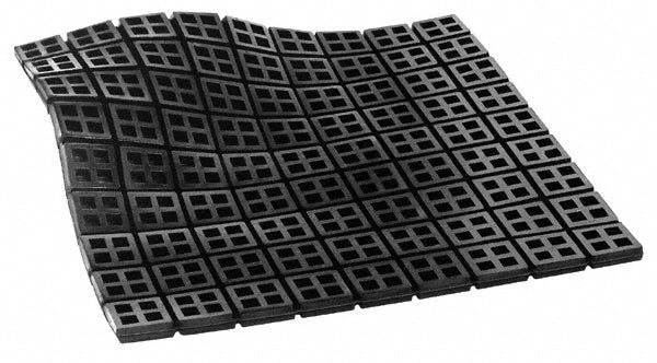 Mason Ind. R18X18X3/8MSW 18" Long x 18" Wide x 3/8" Thick, Rubber, Machinery Leveling Pad & Mat