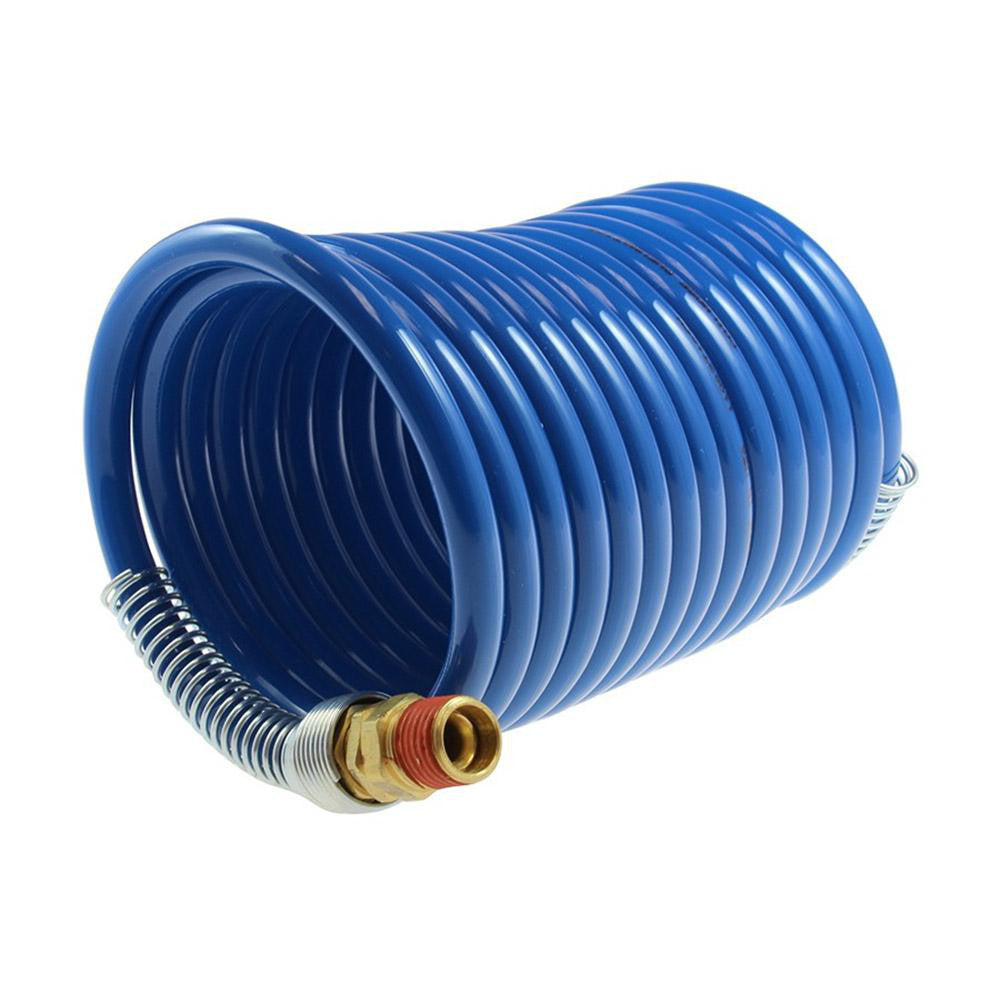 Coilhose Pneumatics S14-12B Coiled & Self Storing Hose 1/4" ID, 12' Long, Male Swivel x Male Swivel