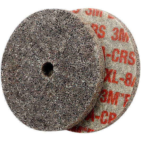 3M 7000000693 Deburring Wheel 2" Dia, 1/4" Face Width, 1/4" Hole, Density 8, Aluminum Oxide